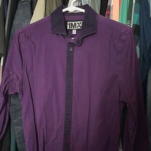 Express 1MX Purple Dress Shirt for Men